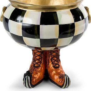 MACKENZIE-CHILDS Courtly Check Cauldron; Halloween Candy Bowl